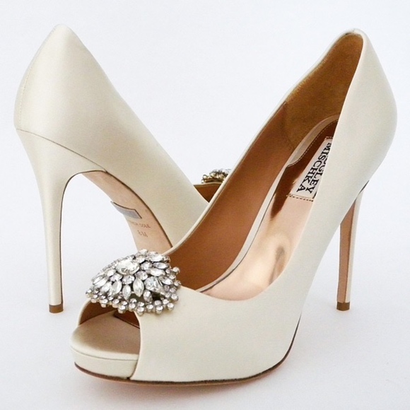 Badgley Mischka Shoes Jeannie Ivory Wedding 8m Poshmark